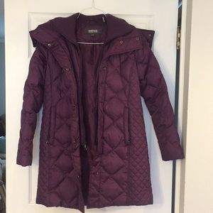 Kenneth Cole Reaction down purple coat S